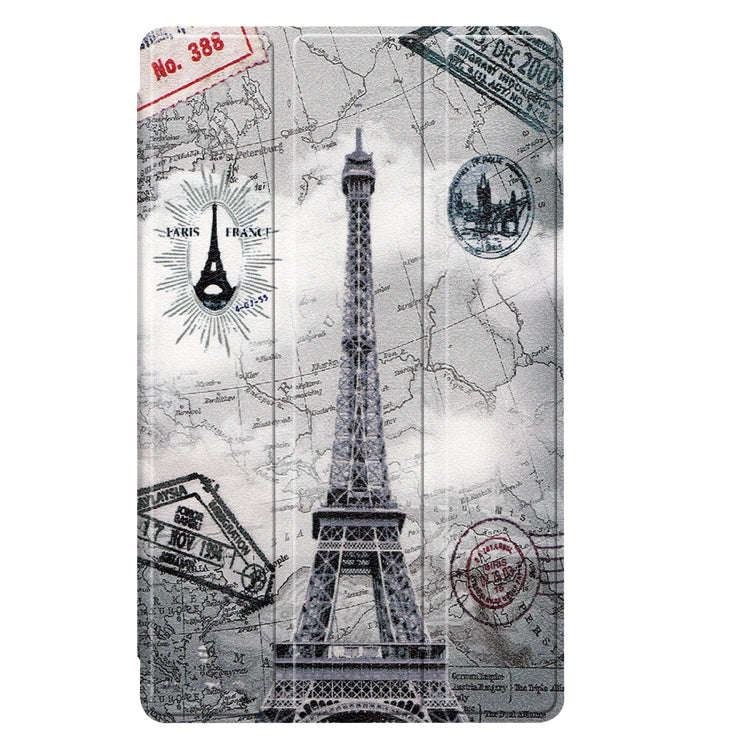 Colored Drawing Pattern Horizontal Flip Leather Case with Three-folding Holder, For Samsung Galax...