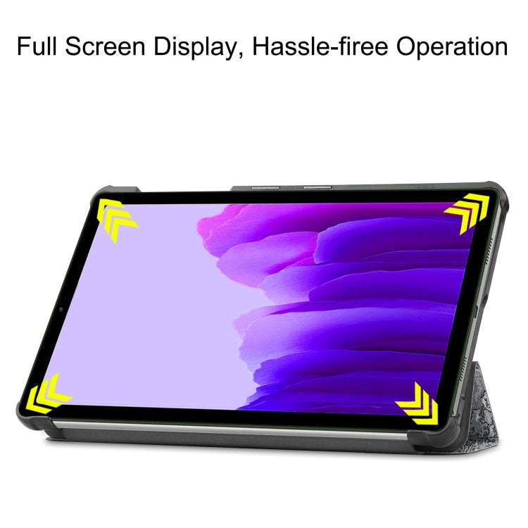 Colored Drawing Pattern Horizontal Flip Leather Case with Three-folding Holder, For Samsung Galax...