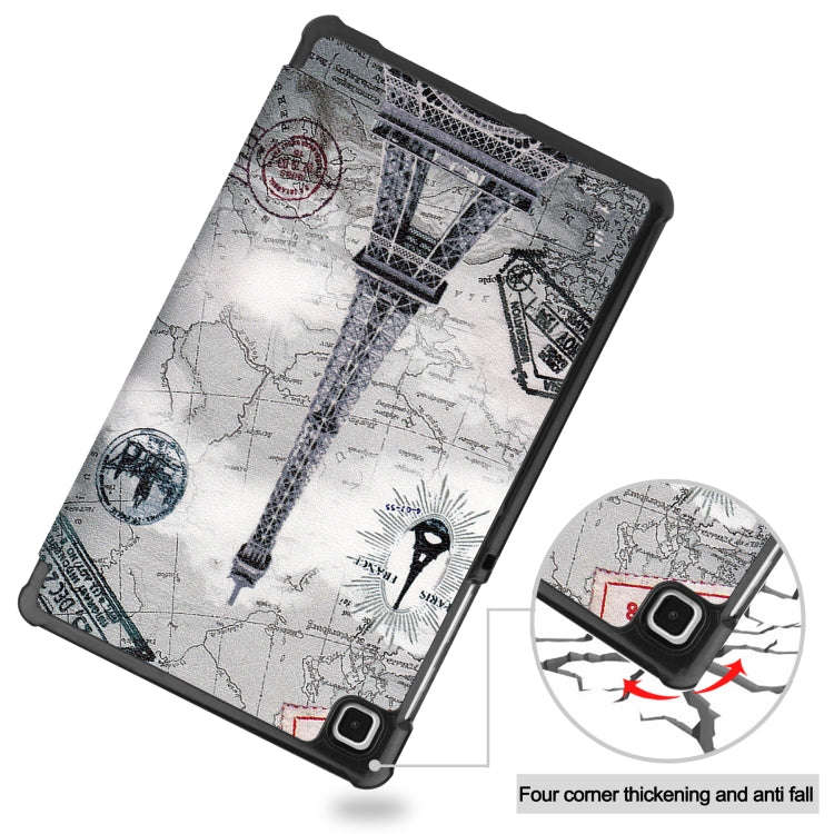 Colored Drawing Pattern Horizontal Flip Leather Case with Three-folding Holder, For Samsung Galax...