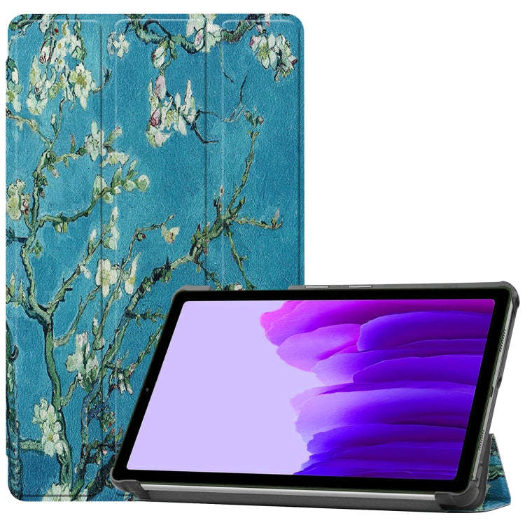 Colored Drawing Pattern Horizontal Flip Leather Case with Three-folding Holder, For Samsung Galax...