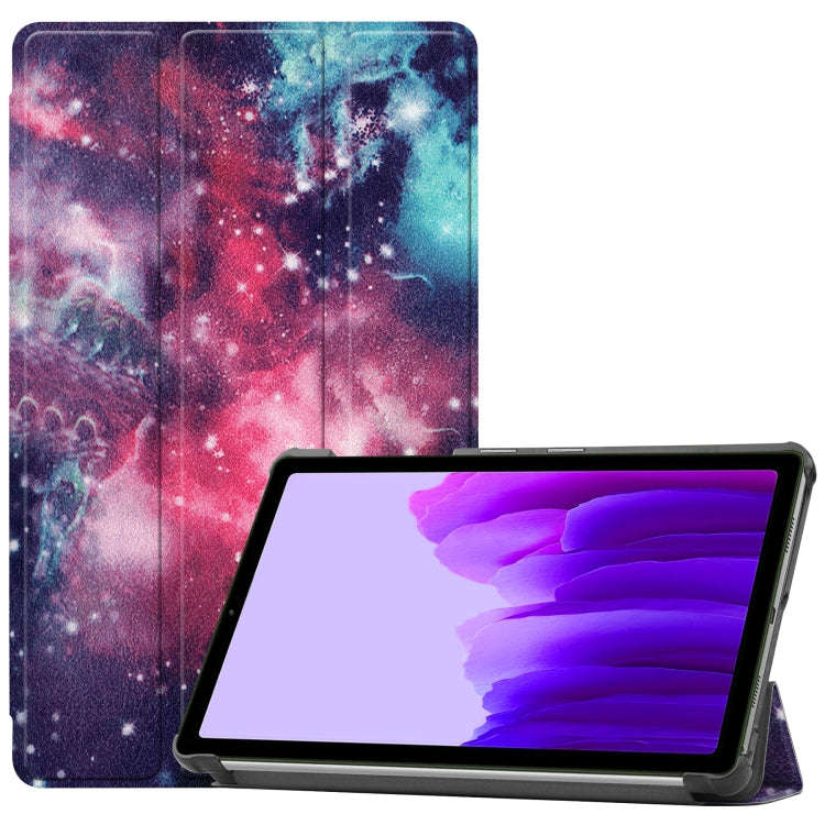 Colored Drawing Pattern Horizontal Flip Leather Case with Three-folding Holder, For Samsung Galax...