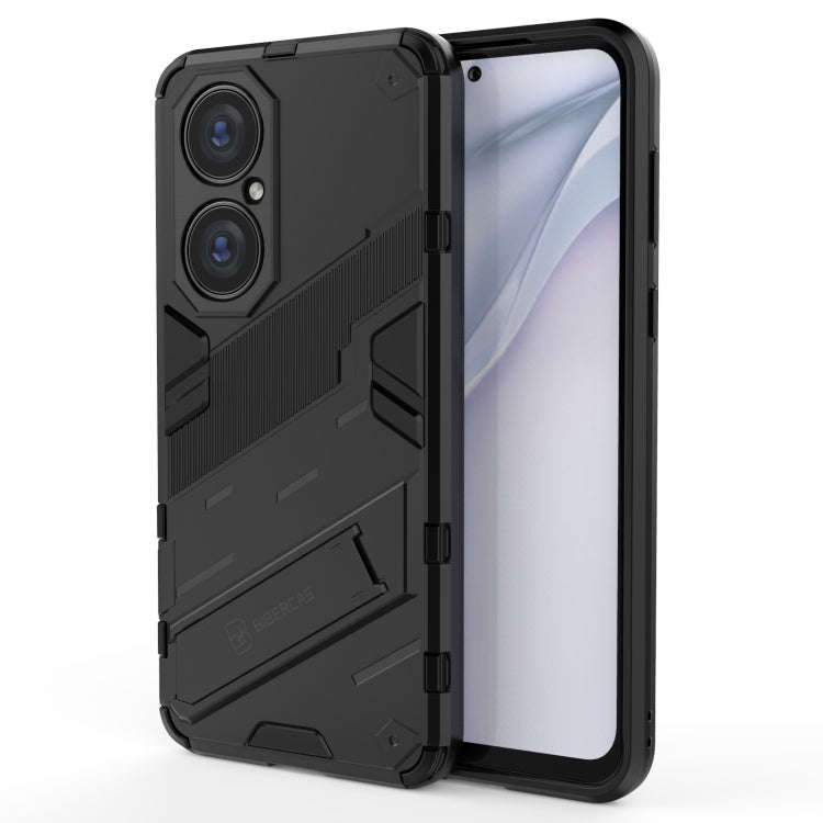 Punk Armor 2 in 1 PC + TPU Shockproof Case with Invisible Holder, For Huawei P50, For Huawei P50 Pro