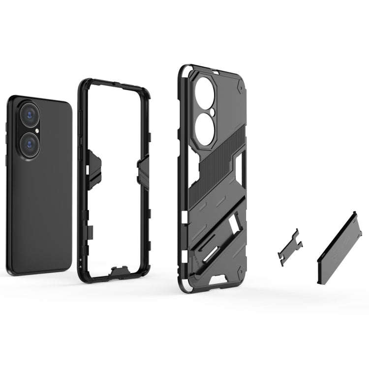 Punk Armor 2 in 1 PC + TPU Shockproof Case with Invisible Holder, For Huawei P50, For Huawei P50 Pro