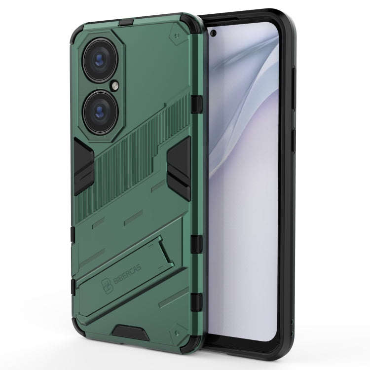 Punk Armor 2 in 1 PC + TPU Shockproof Case with Invisible Holder, For Huawei P50, For Huawei P50 Pro