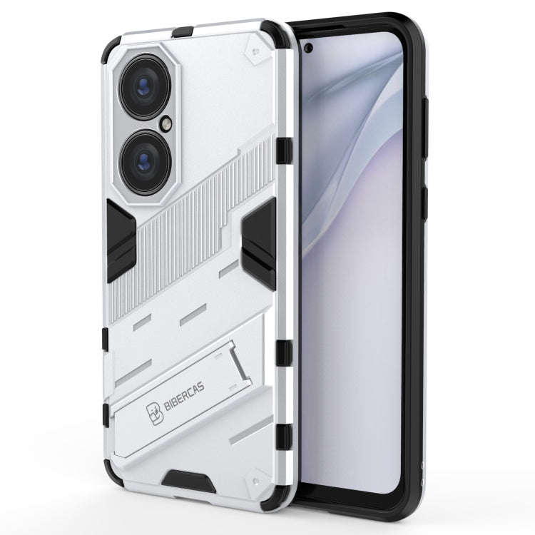 Punk Armor 2 in 1 PC + TPU Shockproof Case with Invisible Holder, For Huawei P50, For Huawei P50 Pro