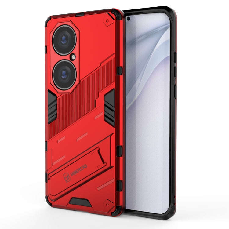 Punk Armor 2 in 1 PC + TPU Shockproof Case with Invisible Holder, For Huawei P50, For Huawei P50 Pro