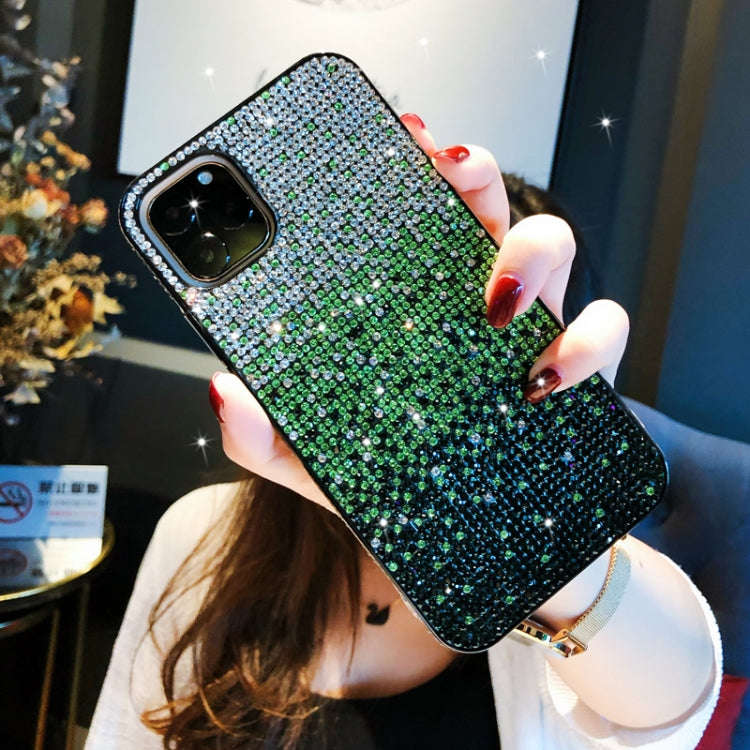PC + Crystal Diamond Tri-Color Gradient Protective Case, For iPhone 11 Pro, For iPhone 11, For iP...