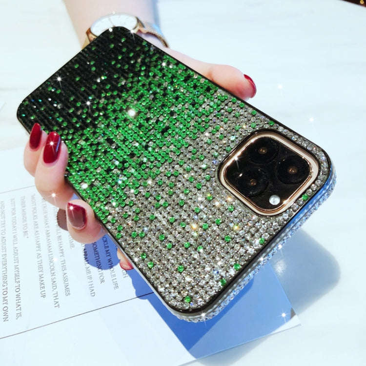 PC + Crystal Diamond Tri-Color Gradient Protective Case, For iPhone 11 Pro, For iPhone 11, For iP...