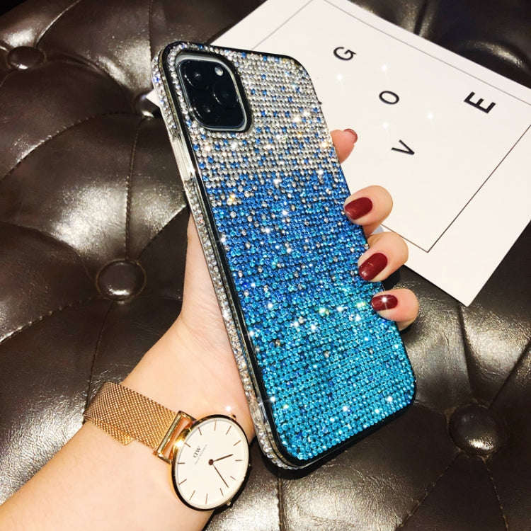 PC + Crystal Diamond Tri-Color Gradient Protective Case, For iPhone 11 Pro, For iPhone 11, For iP...