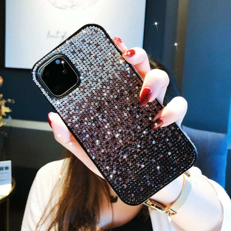 PC + Crystal Diamond Tri-Color Gradient Protective Case, For iPhone 11 Pro, For iPhone 11, For iP...