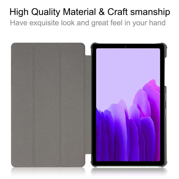 Custer Pattern Pure Color Horizontal Flip Leather Case with Three-folding Holder, For Samsung Gal...
