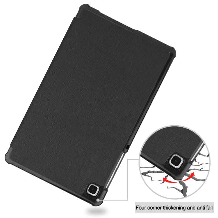 Custer Pattern Pure Color Horizontal Flip Leather Case with Three-folding Holder, For Samsung Gal...