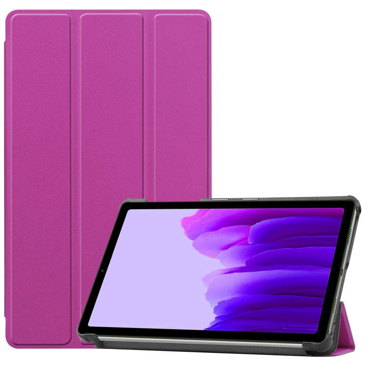 Custer Pattern Pure Color Horizontal Flip Leather Case with Three-folding Holder, For Samsung Gal...