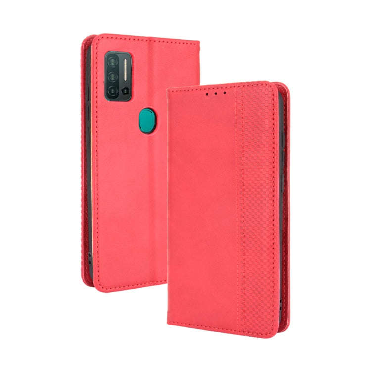 Magnetic Buckle Retro Crazy Horse Texture Horizontal Flip Leather Case with Holder & Card Slots &...