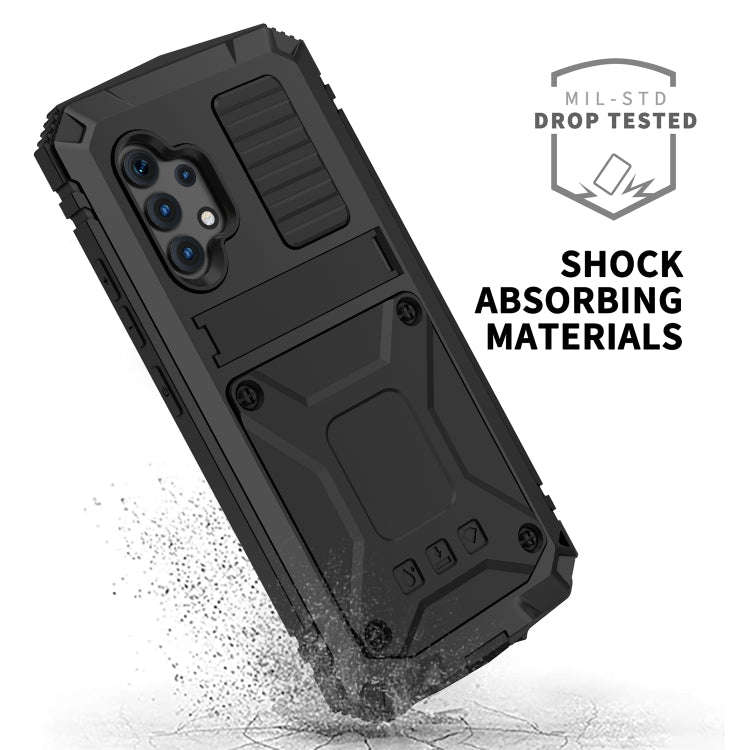R-JUST Waterproof Shockproof Dustproof Metal + Silicone Protective Case with Holder, For Samsung ...