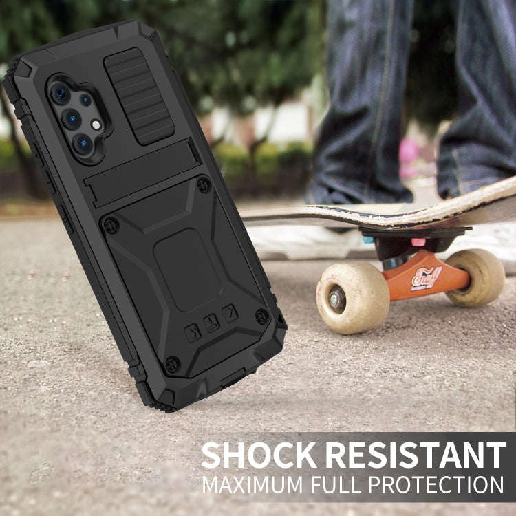R-JUST Waterproof Shockproof Dustproof Metal + Silicone Protective Case with Holder, For Samsung ...