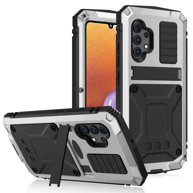 R-JUST Waterproof Shockproof Dustproof Metal + Silicone Protective Case with Holder, For Samsung ...