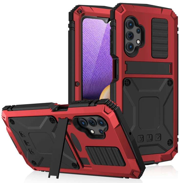R-JUST Waterproof Shockproof Dustproof Metal + Silicone Protective Case with Holder, For Samsung ...