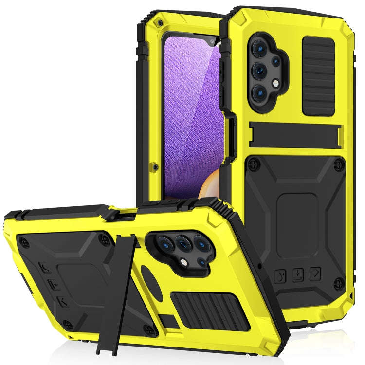 R-JUST Waterproof Shockproof Dustproof Metal + Silicone Protective Case with Holder, For Samsung ...