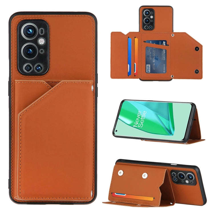 Skin Feel PU + TPU + PC Back Cover Shockproof Case with Card Slots & Holder & Photo Frame, For On...