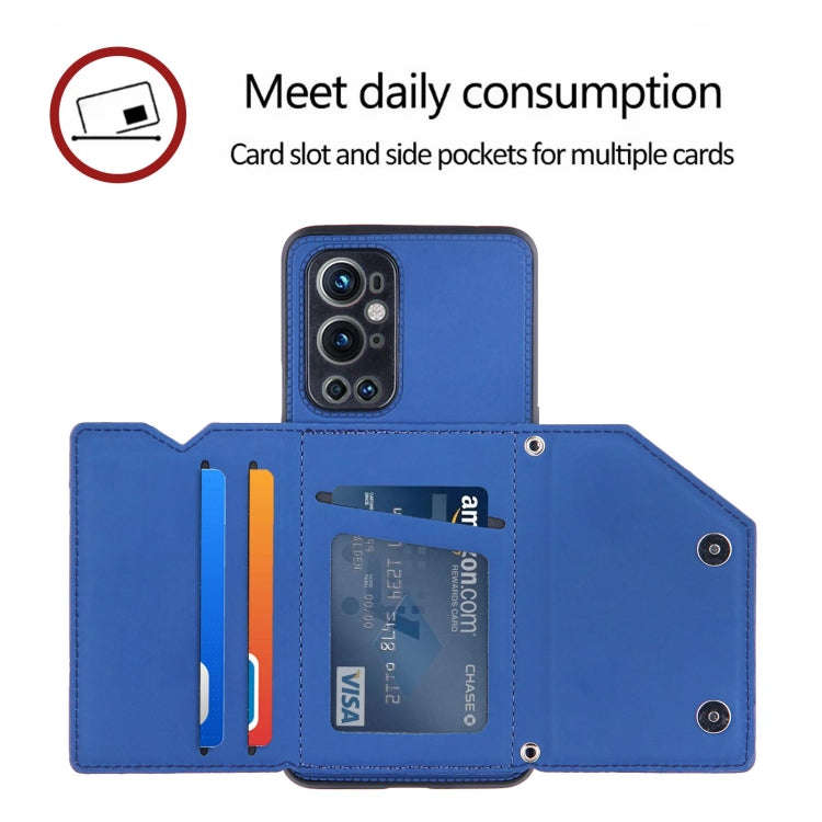 Skin Feel PU + TPU + PC Back Cover Shockproof Case with Card Slots & Holder & Photo Frame, For On...