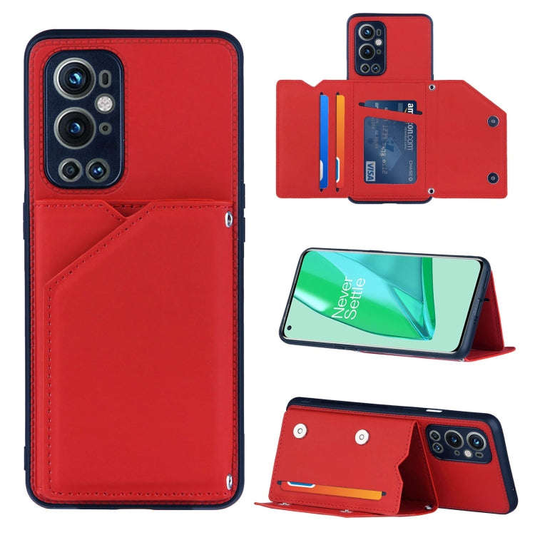 Skin Feel PU + TPU + PC Back Cover Shockproof Case with Card Slots & Holder & Photo Frame, For On...