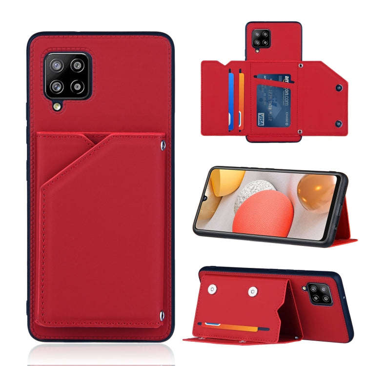 Skin Feel PU + TPU + PC Back Cover Shockproof Case with Card Slots & Holder & Photo Frame, For On...