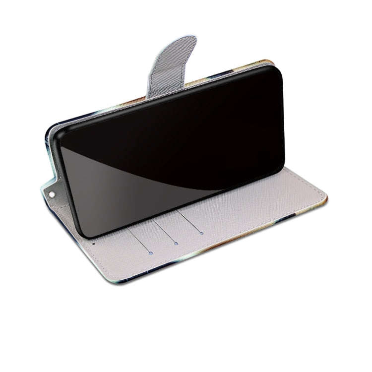 Coloured Drawing Cross Texture Horizontal Flip PU Leather Case with Holder & Card Slots & Wallet ...