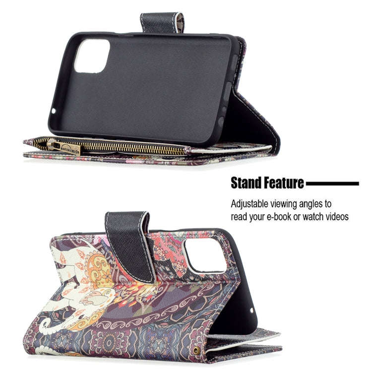 Colored Drawing Pattern Zipper Horizontal Flip Leather Case with Holder & Card Slots & Wallet, Fo...