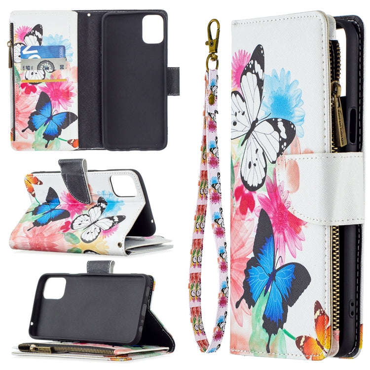 Colored Drawing Pattern Zipper Horizontal Flip Leather Case with Holder & Card Slots & Wallet, Fo...