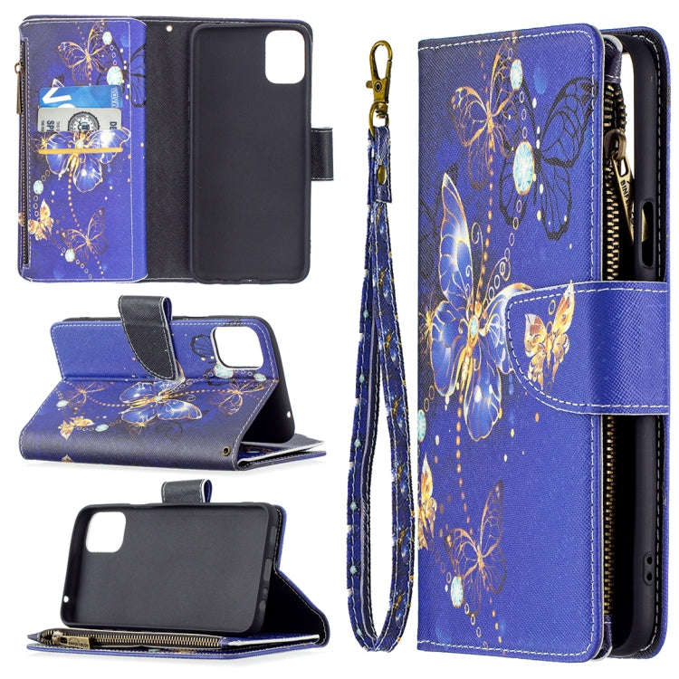 Colored Drawing Pattern Zipper Horizontal Flip Leather Case with Holder & Card Slots & Wallet, Fo...