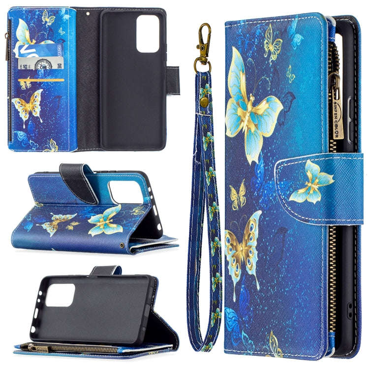 Colored Drawing Pattern Zipper Horizontal Flip Leather Case with Holder & Card Slots & Wallet, Fo...