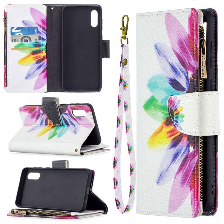 Colored Drawing Pattern Zipper Horizontal Flip Leather Case with Holder & Card Slots & Wallet, Fo...