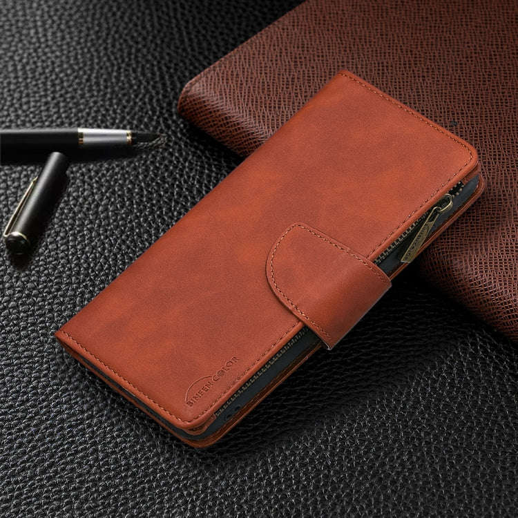 Skin Feel Detachable Magnetic Zipper Horizontal Flip PU Leather Case with Multi-Card Slots & Hold...