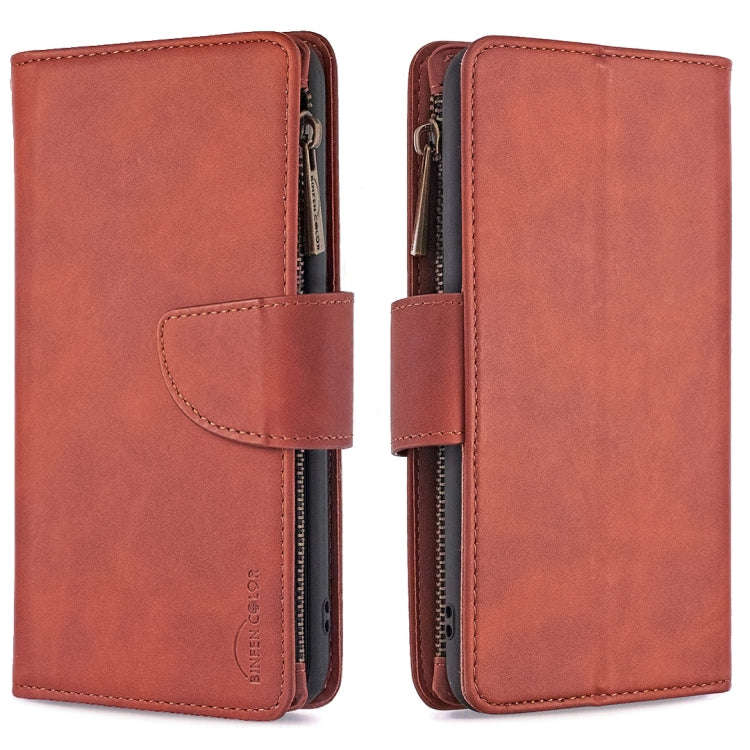 Skin Feel Detachable Magnetic Zipper Horizontal Flip PU Leather Case with Multi-Card Slots & Hold...