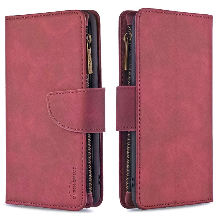 Skin Feel Detachable Magnetic Zipper Horizontal Flip PU Leather Case with Multi-Card Slots & Hold...