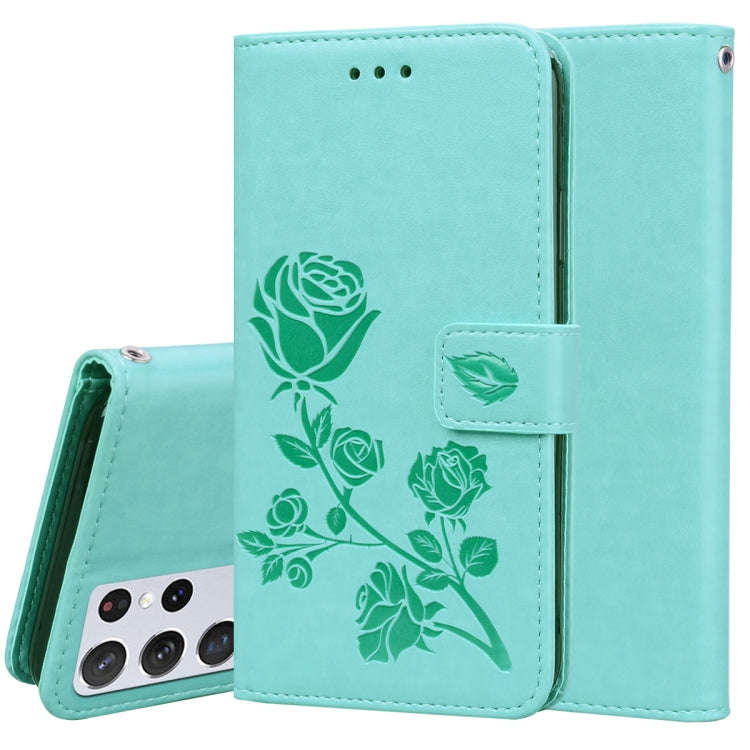 Rose Embossed Horizontal Flip PU Leather Case with Holder & Card Slots & Wallet, For Samsung Gala...