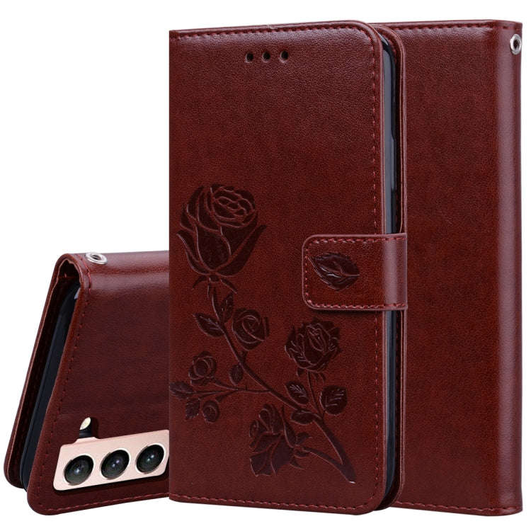 Rose Embossed Horizontal Flip PU Leather Case with Holder & Card Slots & Wallet, For Samsung Gala...