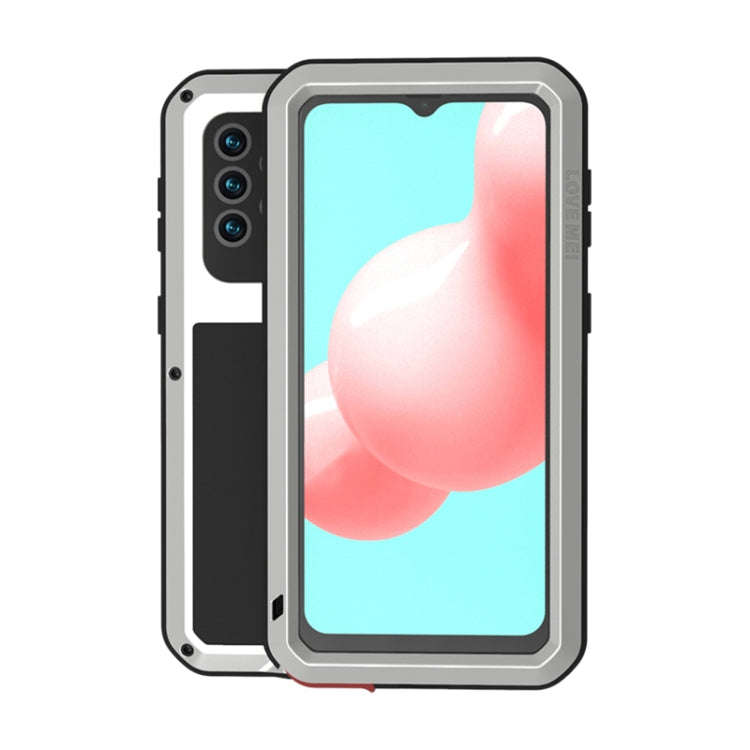 LOVE MEI Metal Shockproof Waterproof Dustproof Protective Case with Glass, For Samsung Galaxy A32...