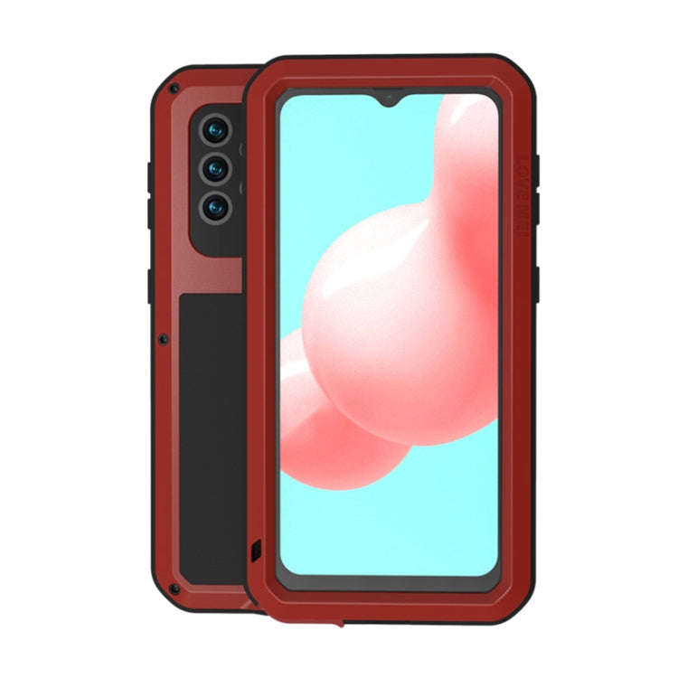 LOVE MEI Metal Shockproof Waterproof Dustproof Protective Case with Glass, For Samsung Galaxy A32...