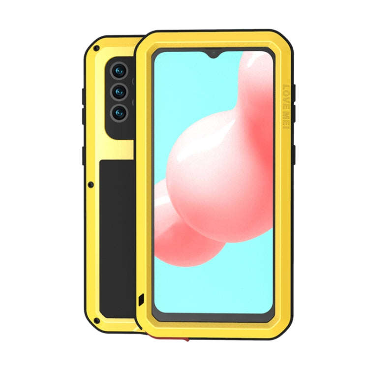 LOVE MEI Metal Shockproof Waterproof Dustproof Protective Case with Glass, For Samsung Galaxy A32...