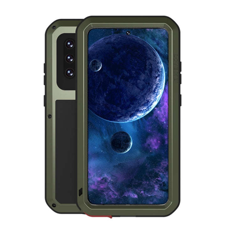 LOVE MEI Metal Shockproof Waterproof Dustproof Protective Case with Glass, For Samsung Galaxy A32...