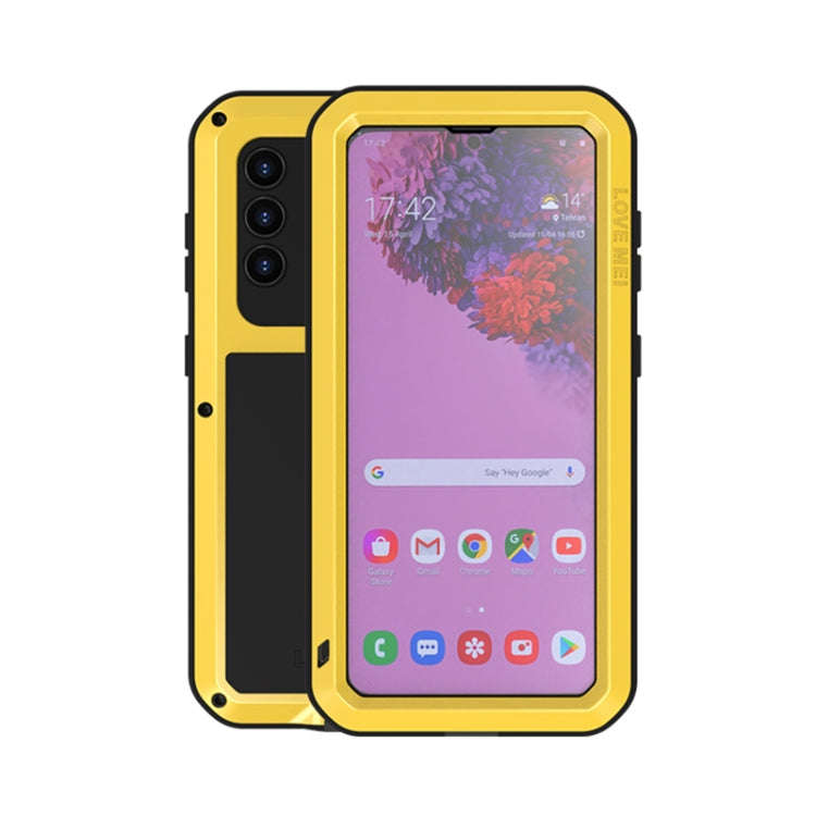 LOVE MEI Metal Shockproof Waterproof Dustproof Protective Case with Glass, For Samsung Galaxy A32...