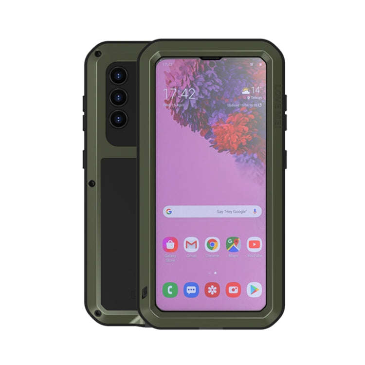 LOVE MEI Metal Shockproof Waterproof Dustproof Protective Case with Glass, For Samsung Galaxy A32...