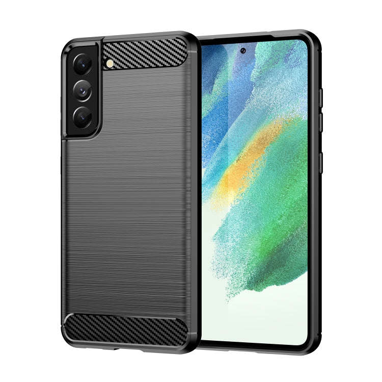 Brushed Texture Carbon Fiber TPU Case, For Samsung Galaxy S21 FE