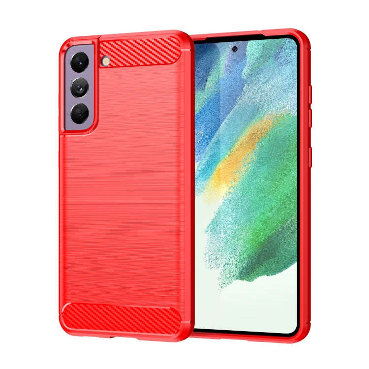 Brushed Texture Carbon Fiber TPU Case, For Samsung Galaxy S21 FE
