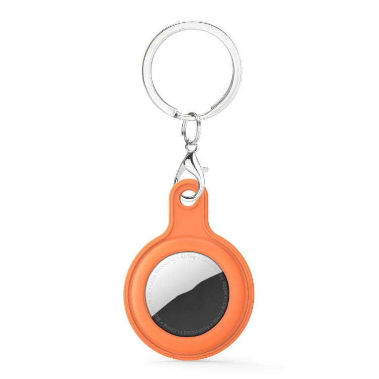Gel Leather Case Cover with Switchable Keychain Ring for AirTag 2nd Gen / AirTag 1st Gen