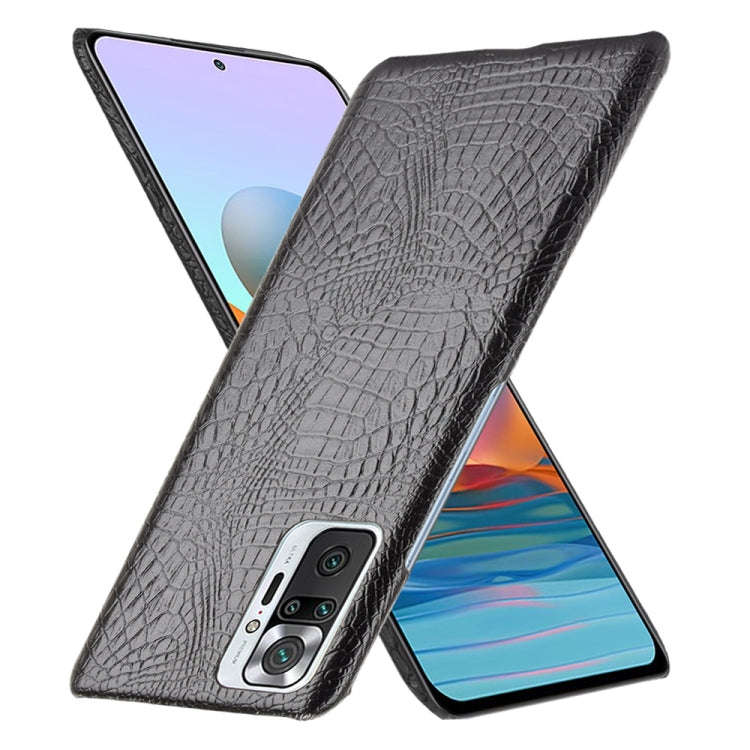 Shockproof Crocodile Texture PC + PU Case, For Xiaomi Redmi Note 10 Pro (India version) / Note 10...