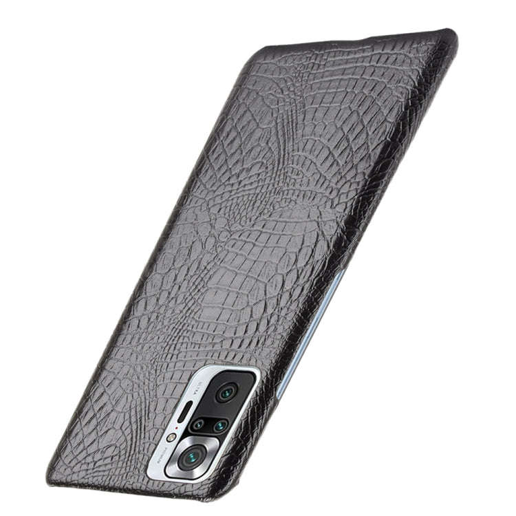 Shockproof Crocodile Texture PC + PU Case, For Xiaomi Redmi Note 10 Pro (India version) / Note 10...