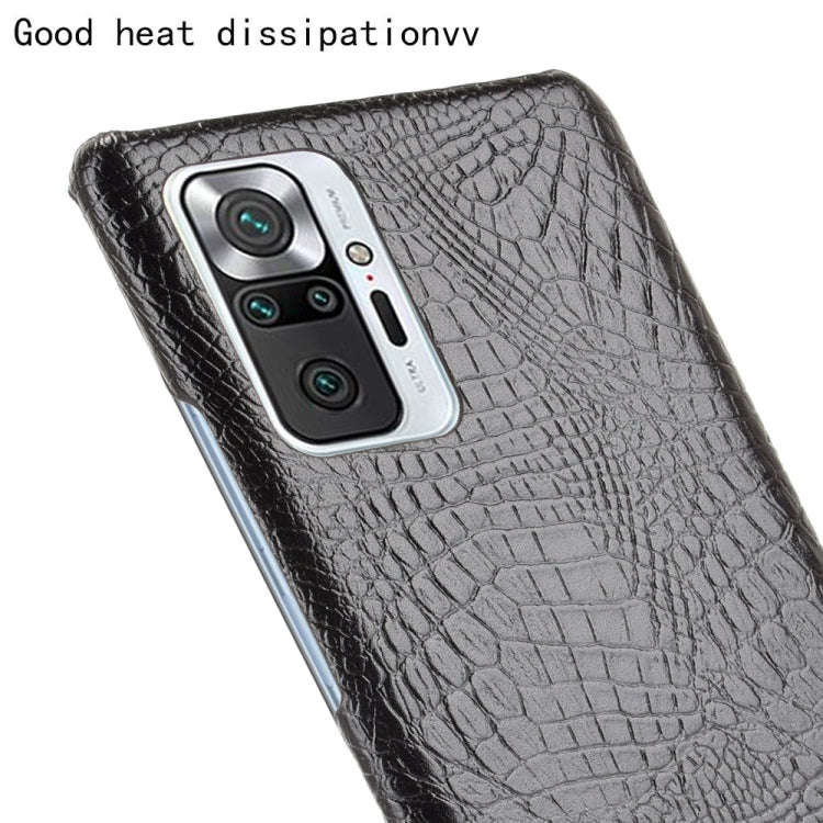 Shockproof Crocodile Texture PC + PU Case, For Xiaomi Redmi Note 10 Pro (India version) / Note 10...